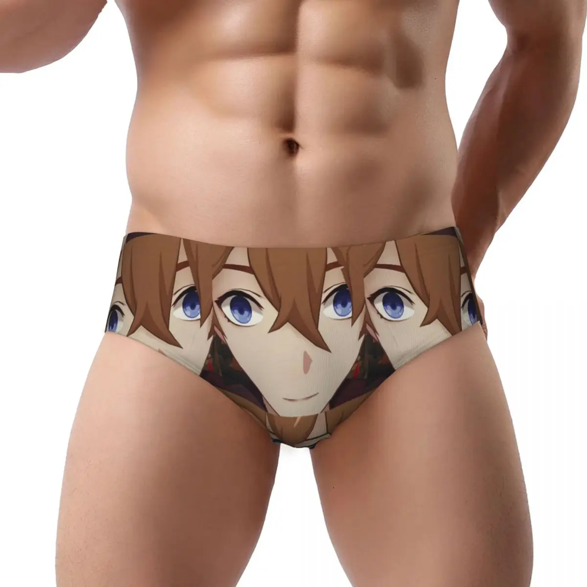 

Childe (Tartaglia) Face Mem Men's Triangle Panties Comfortable Boxer Underpants Short Underwear for Homme Man Boyfriend Gift