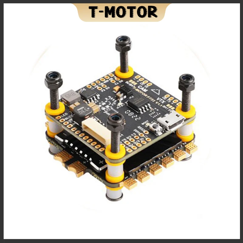 T-MOTOR F7 HD Stack F7 722 HD Flight Controller W/BMI270 + F55A Pro II 3-6S 4in1 Blheli_32 Brushless ESC for RC FPV Racing Drone