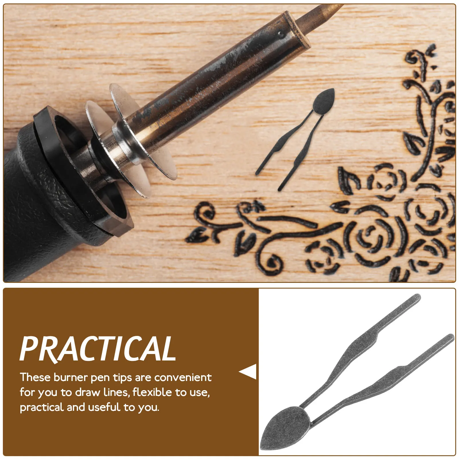 Pyrography Pen Nib Wood Burning Machine Tip Metal Heating Wire Replacement High Temperature Resistant Tips for DIY Wood view 5