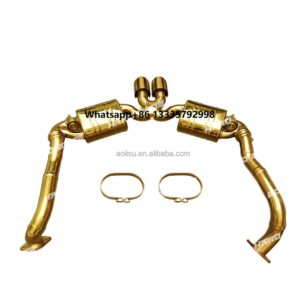 

High Quality Gold R Porsche Cayman S 3.4L 987.1 Herder Catback Vacuum Valve Scheduling Exhaust System Tail End