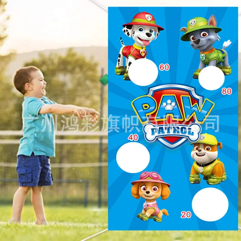 子供のためのパウパトロールの旗,漫画の背景の布,屋外バナー,誕生日プレゼントのポスター