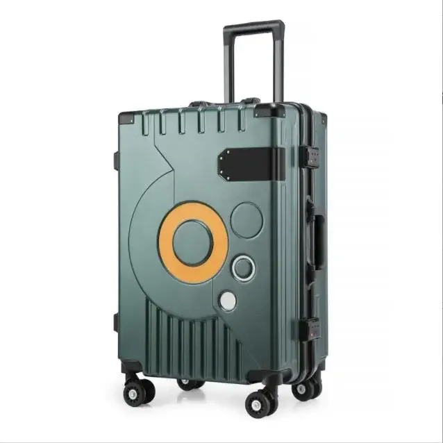 customized Travelling Bags Luggage Trolley Set Suitcase Aluminum Luggage With Hook