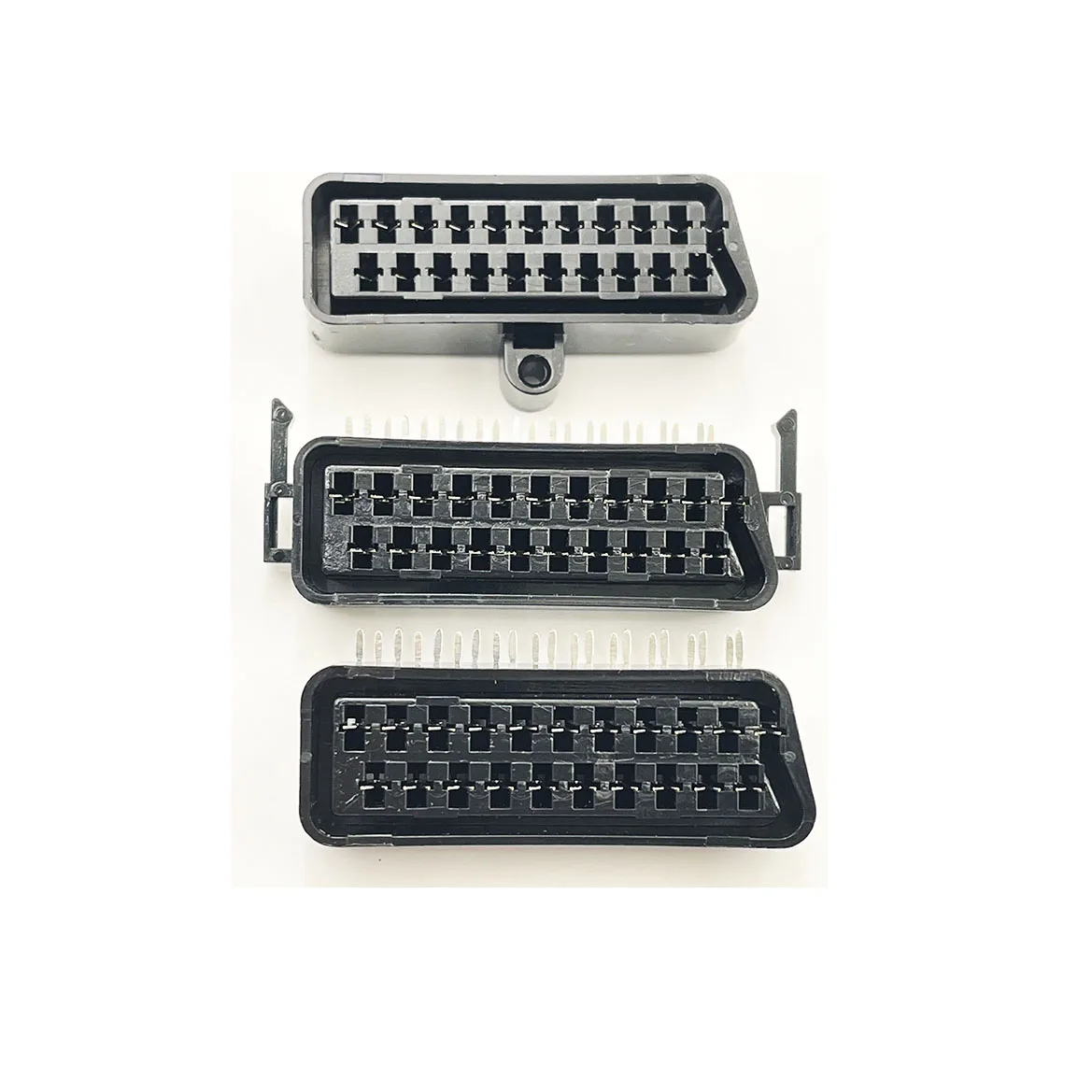 3 قطعة سكارت موصل 21 دبوس أنثى الزاوية اليمنى المقبس PCB جبل موصل جاك #5