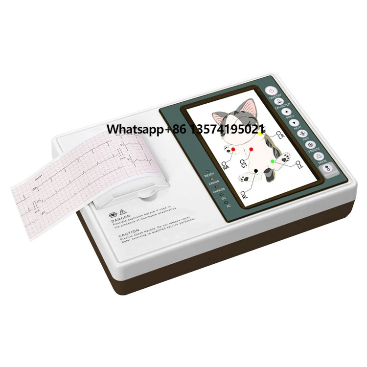 Fitin Medical YD-1203Animal Portable 3-channel 7-inch Color LCD Screen ECG Machine 12 Lead Electrocardiogram Machine