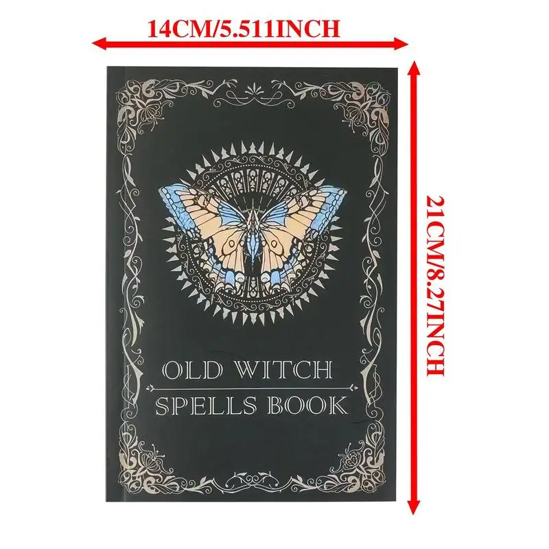 دفتر ملاحظات بغلاف مُجلّد عتيق دفتر ورقي عتيق مع نوبات حقيقية لوازم ساحرة ديكور الهالوين كتيب دعامة مجلة عتيقة لـ