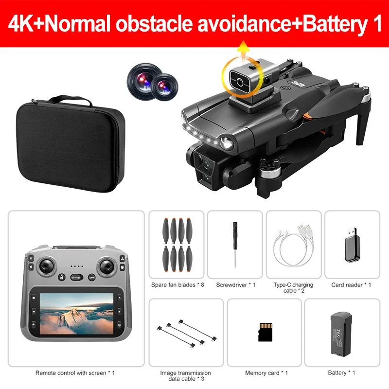 Xiaomi V198MAX GPS Drone 8K Professional Camera Aerial FPV Brush Laser Obstacle with Large Screen Remote Control Folding Dron