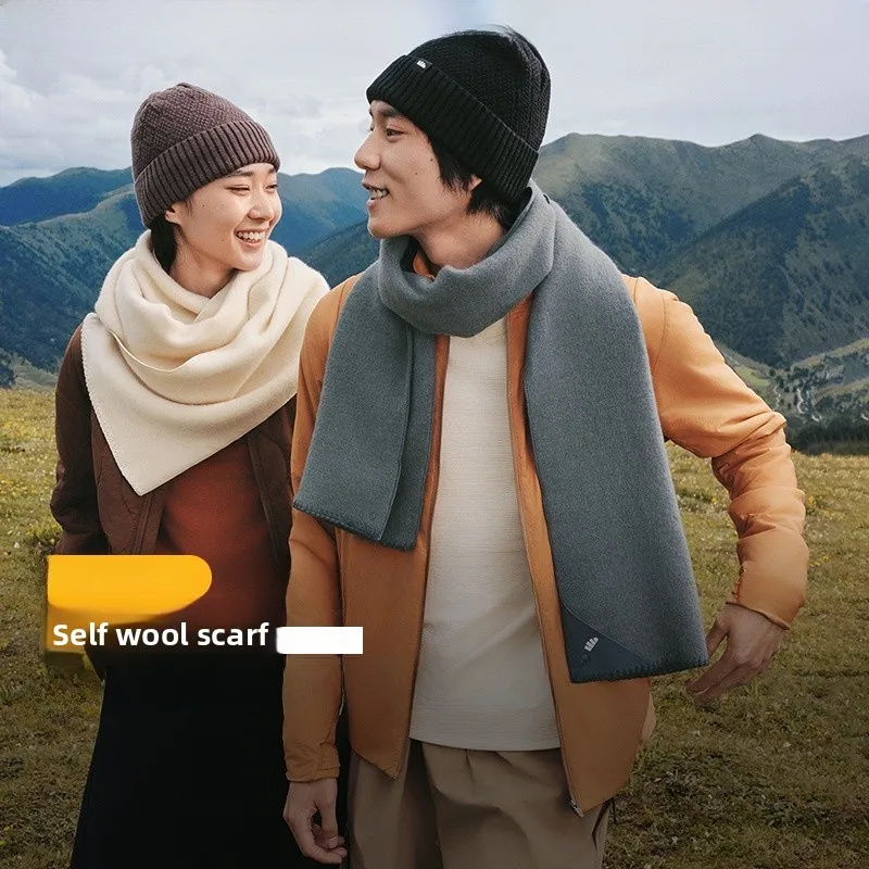 

Bamboo Leaf HW470 Woolen Scarf Unisex Winter Windproof Warm Neck Warmer Red Zodiac Year Gift Soft Cozy Scarf for Men And Women