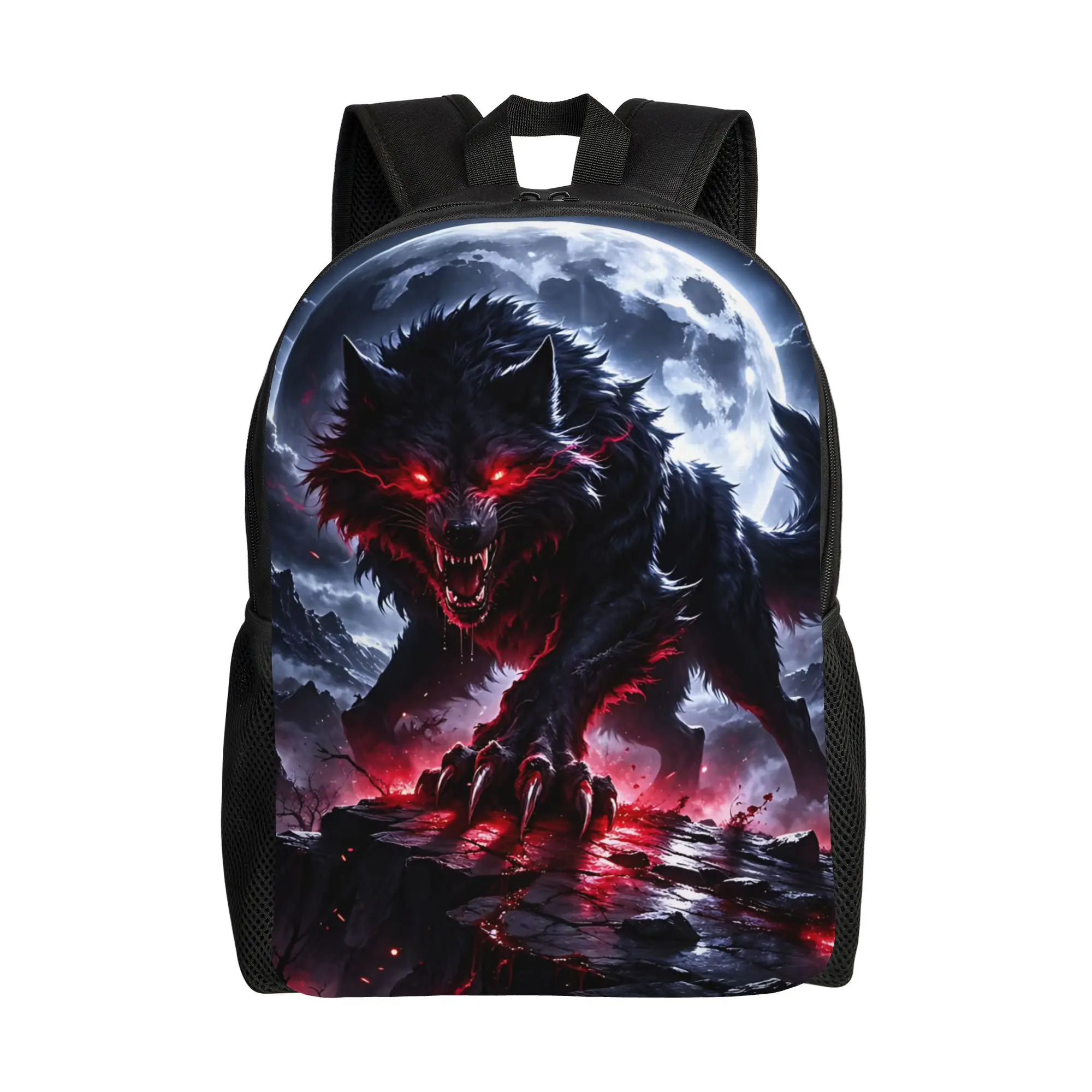 Fashion Cool Wolf Pattern Wolf spirit backpack  mochila Vintage Camping Sturdy Shoulder Rucksack