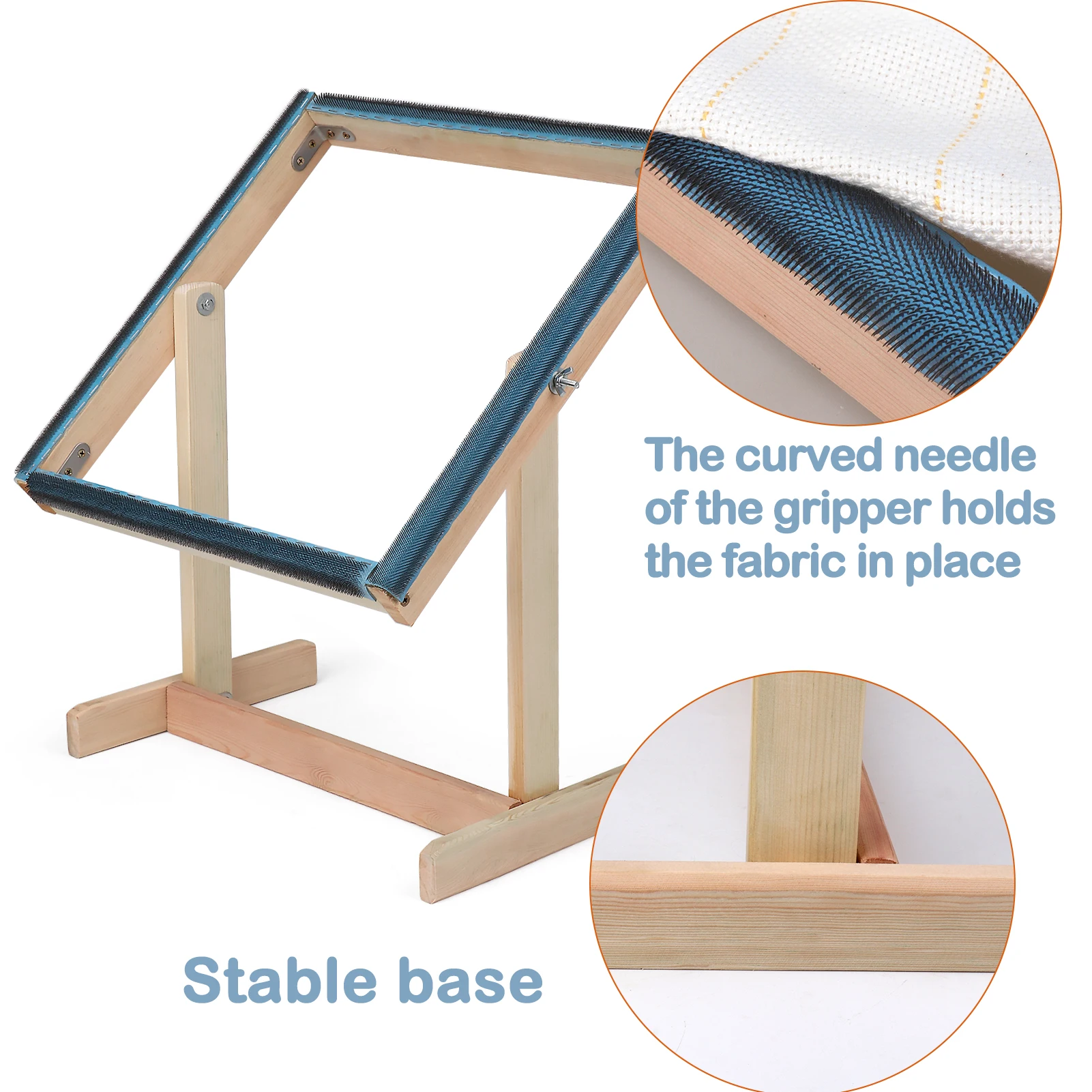 Rug Hooking Gripper Hoop for Tufting Frame Embroidery Frame Needles Fabrics Holder Rug Punch Needle and Embroidery Craft