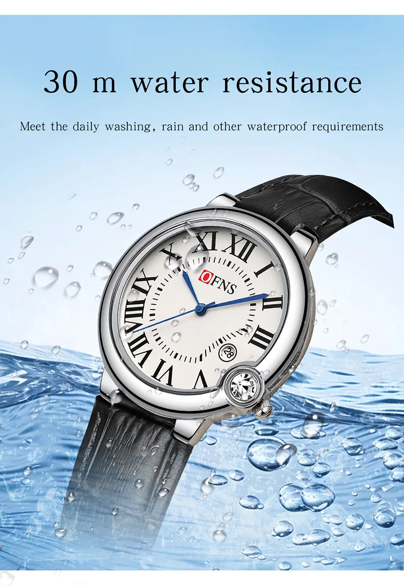 OFNS couple watch, classic Roman plate, simple, light luxury, waterproof calendar, preferred for confession/birthday/gift giving