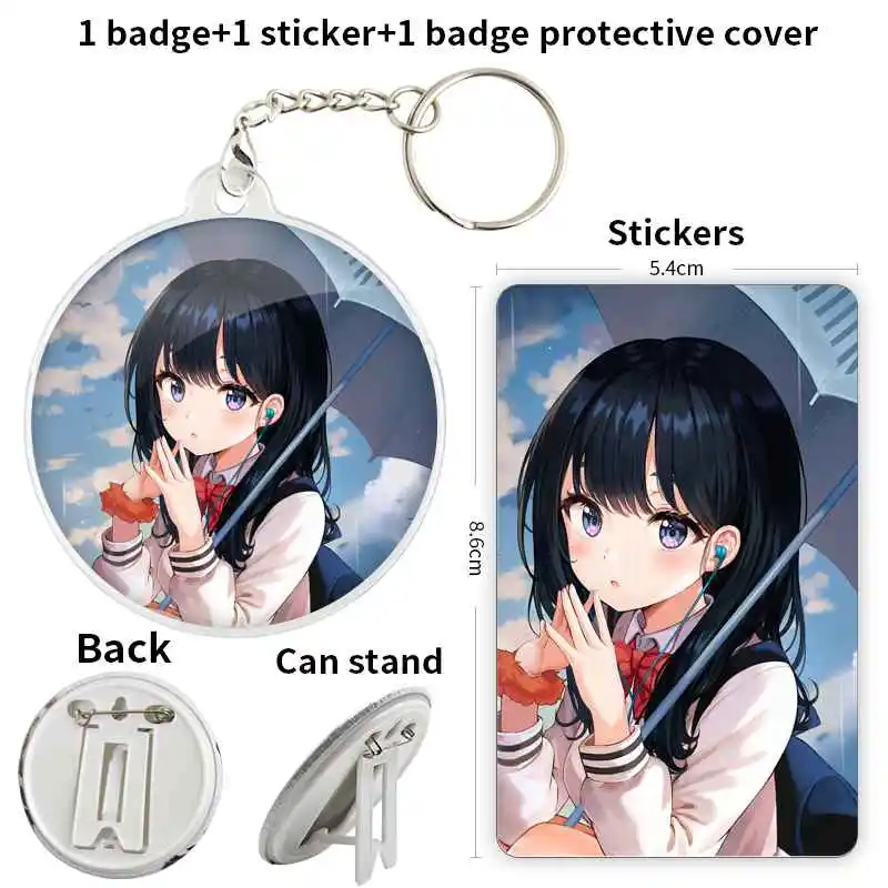 Takarada Rikka Anime Character Badge Brooch anchor Peripherals Pin Peripheral Tinplateinsignias personalizables Accessories