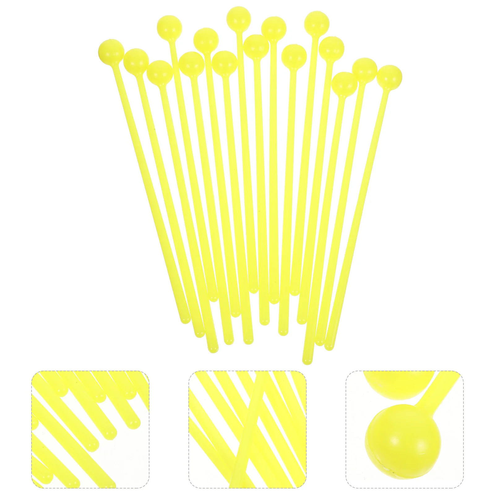 1 Bag 16pcs Kids Drum Stick Drum Hammer Children Teaching Aids Handheld Drum Stick for Kids (Yellow)