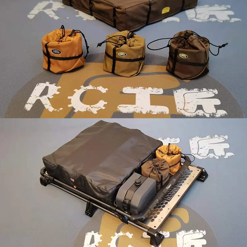 Models Mini Pot Bags Luggage Rack Replica Rc Scene Ornaments for 1/10 RC Crawler Car Traxxas TRX4 Defender RC4WD Diy Parts