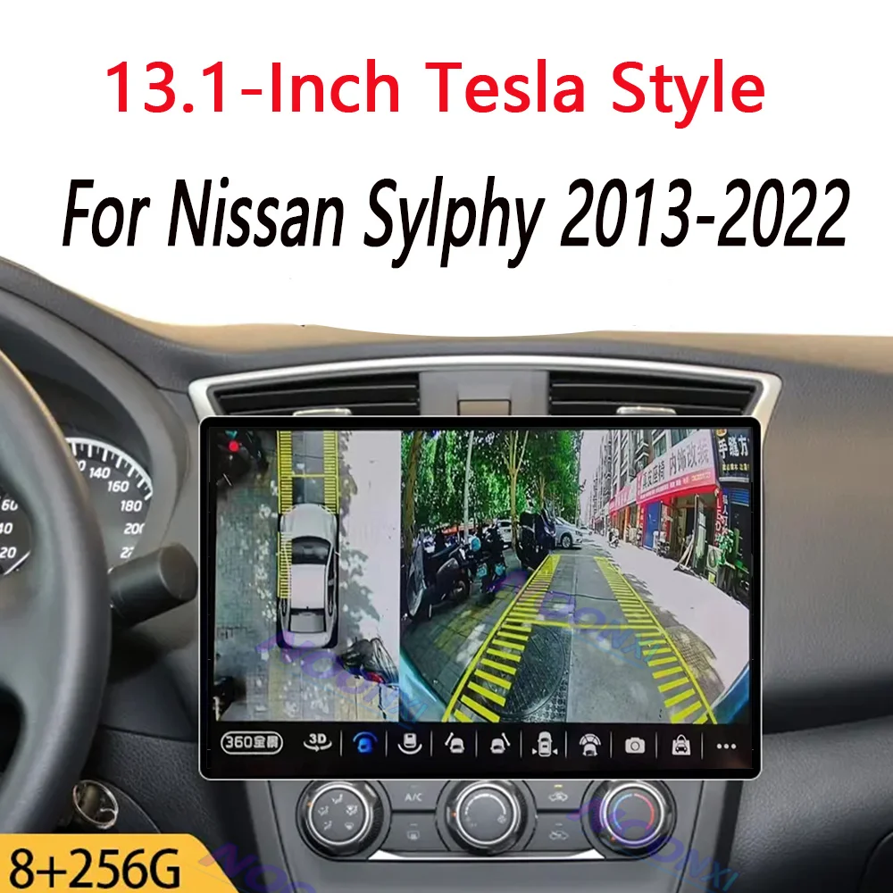 For Nissan Sylphy 2013-2022 All In One Car Radio 2 K Screen 1920x1200 RES Intelligent Android 13 System GPS Carplay 13.1 inch