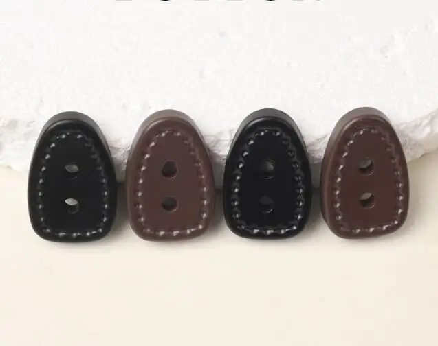 10pcs/LotSize:22mm Exquisite Shield shaped two eyes resin Buttons fashion Button Coat windbreaker accessories Sewing(KK-4101)