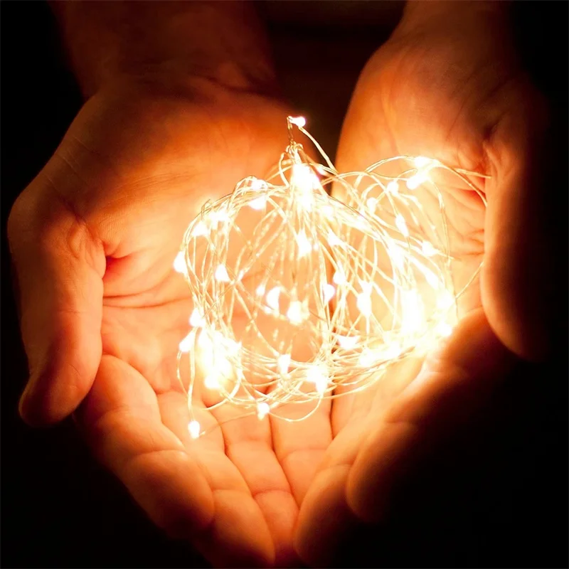 1 متر/2 متر/3 متر/5 متر/10 متر USB LED سلسلة أضواء جارلاند مصباح DIY بها بنفسك حفل زفاف شجرة عيد الميلاد المتعري الجنية LED أضواء ديكور المنزل