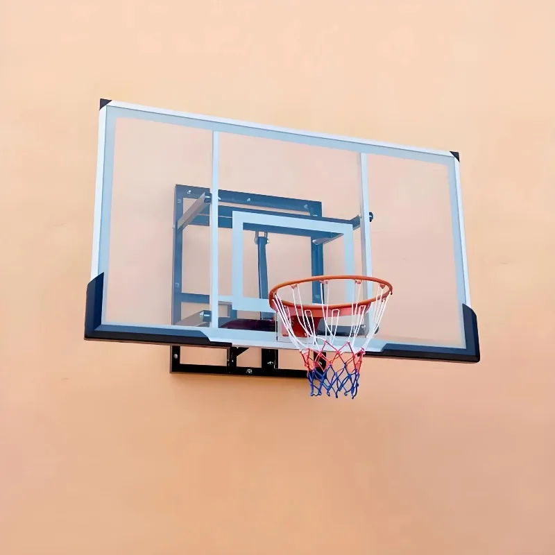 

Steel Breakaway Rim Wall Mount Basketball Hoop Adjustable For Outdoor Sports Use