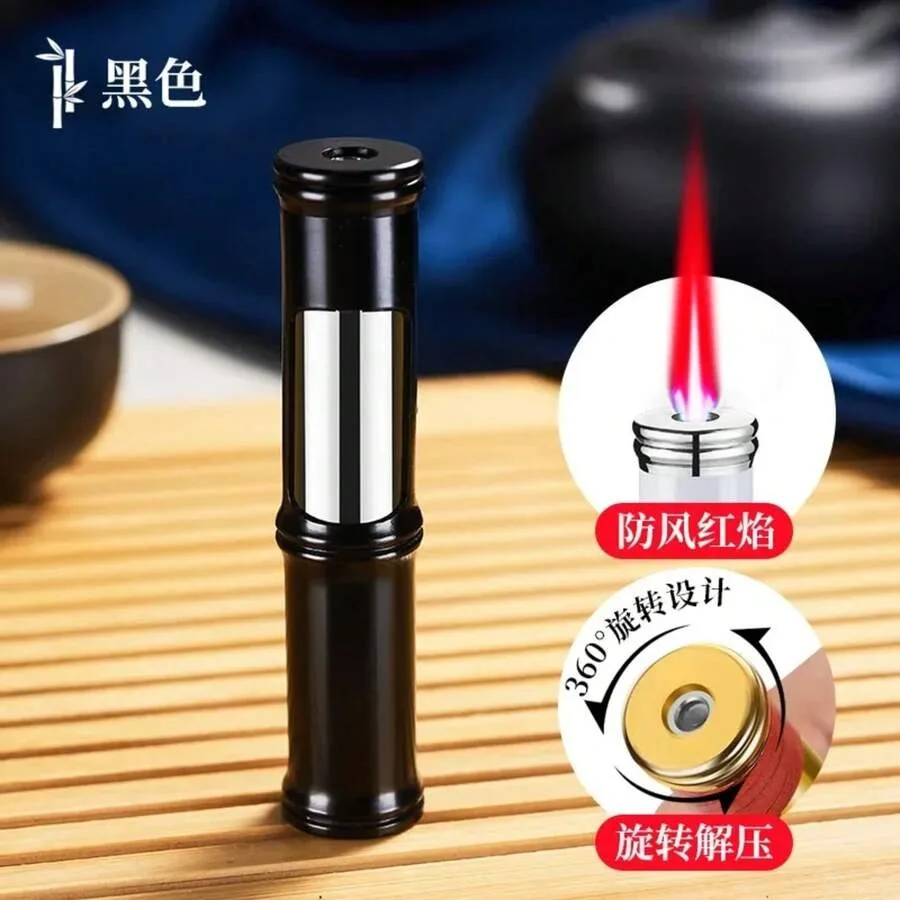 

Creative Lighter Metal Windproof Red Flame Lighter Creative Gift Lighter Cigarette Accessories Suitable For Kitchen Outdoor Gif