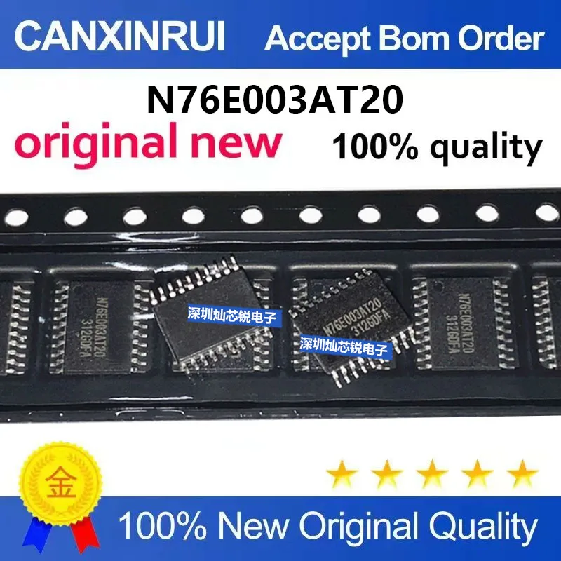 (5-100pieces)Brand New Original N76E003AT20 N76E003AT SMD TSSOP20 8-bit Microcontroller Chip IC