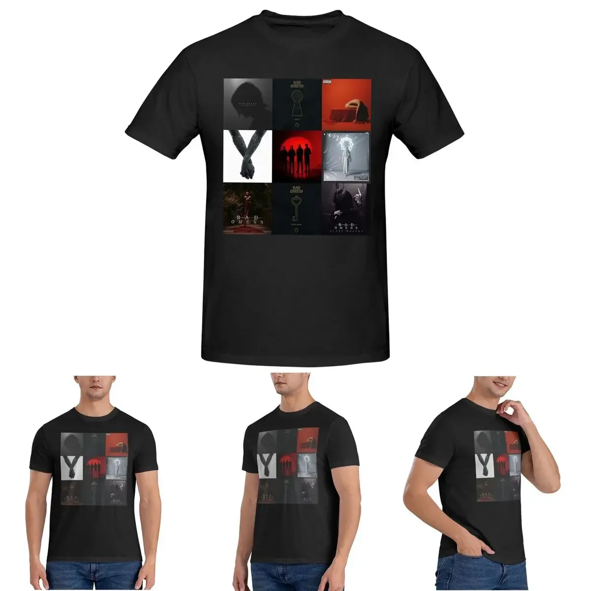 Bad Omens All Albums, Popular Singles And Members T-Shirt for Men Cotton T Shirts Men's Tees Short O-Neck Summer Clothes Tops