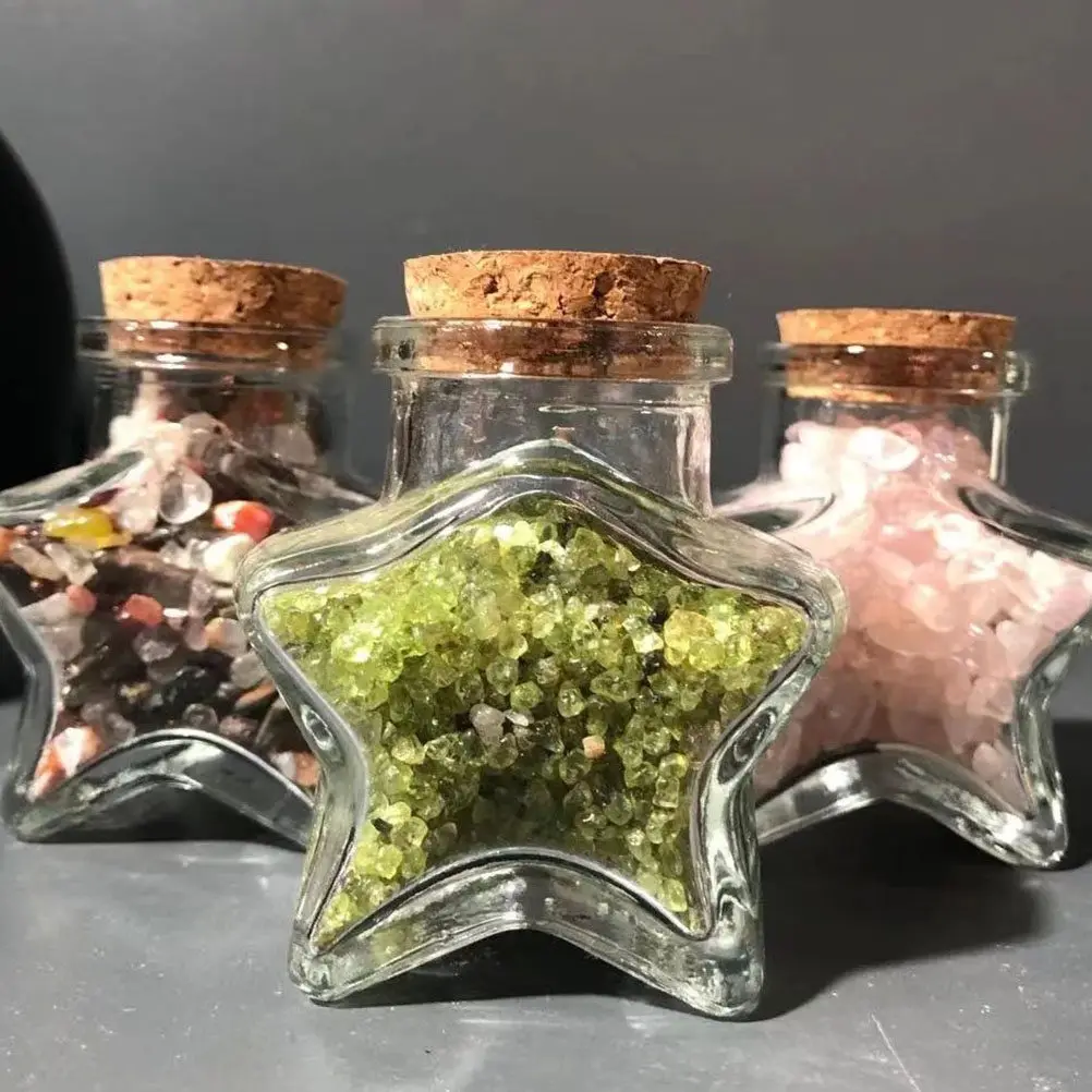 

2 прозрачные бутылки для пожеланий в форме звезды, стеклянные банки с пробками, декоративные бутылки для хранения, декоративные бутылки для пожеланий