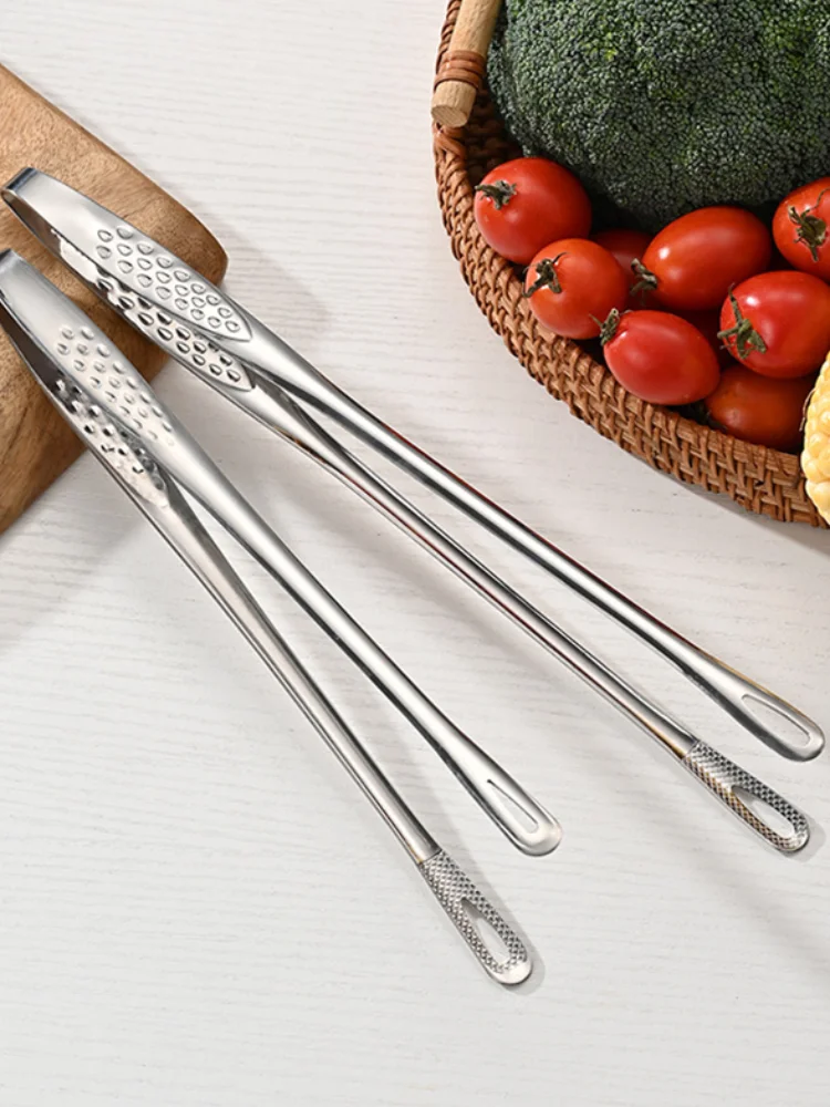 Pinces de cuisine en acier inoxydable à Long manche, pinces à Barbecue, pinces alimentaires, pincettes de cuisine adaptées à la maison, Barbecue à légumes/viande