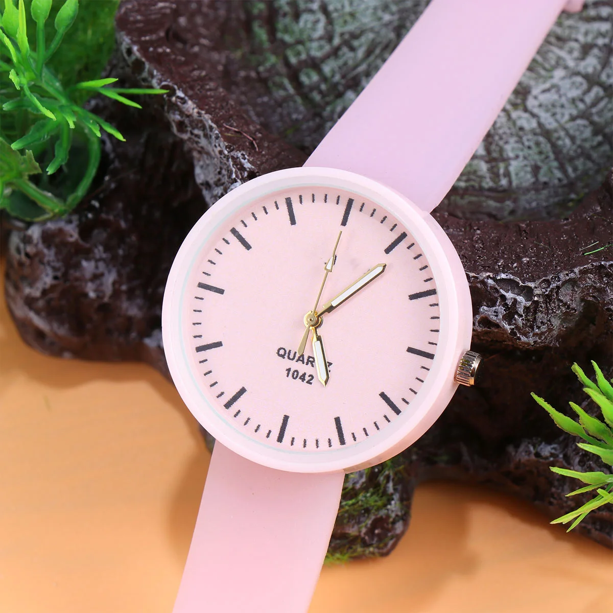 ساعة سيليكون مضيئة للنساء وردي بسيط رياضي متوهج في الظلام ساعة عصرية مقاومة للماء وخفيفة الوزن ومريحة #4