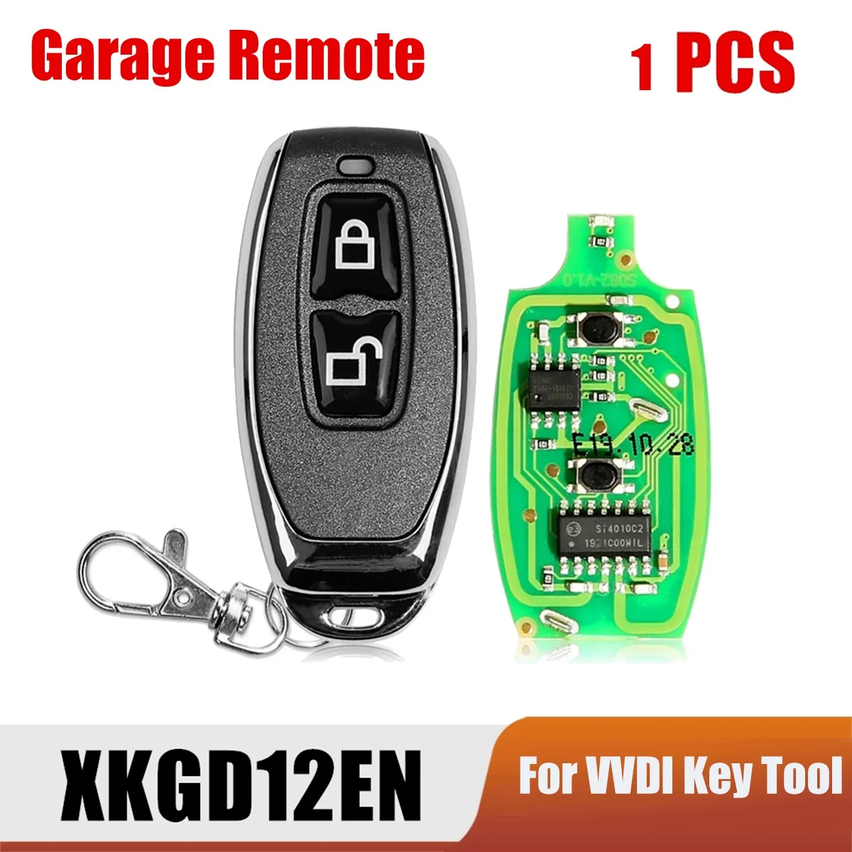 For XKGD12EN Universal Wire Garage Door Remote Key Fob 2 Buttons for VVDI Key