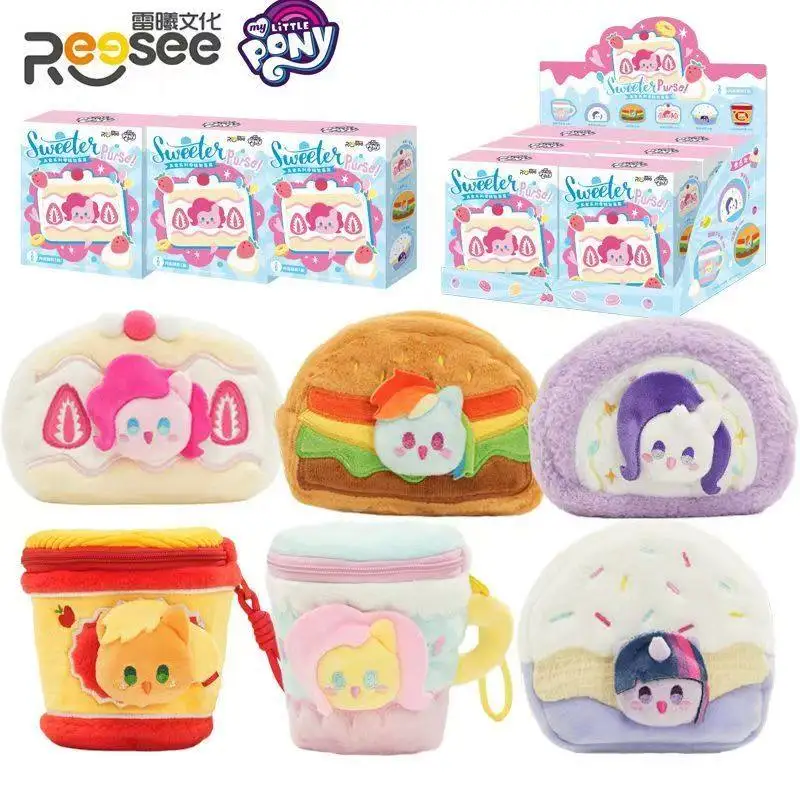 

My Little Pony Reosee Food Series Plush Coin Purse Blind Box Pinkie Pie Fluttershy Twilight Sparkle Girls Collectible Gift