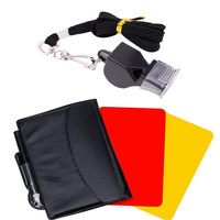 Football Whistle Referee Football Card Set With Pen Notebook Wallet Set Training Fair Play Toss Professional Sports Equipment