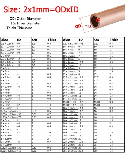 Imagen 2 del producto Tubo de cobre de bobina suave de 1M-5M OD1.6-28mm T2 tubo de cobre rojo aire acondicionado refrigeración tubos de alambre capilar 2/3/4/6/8/10/12