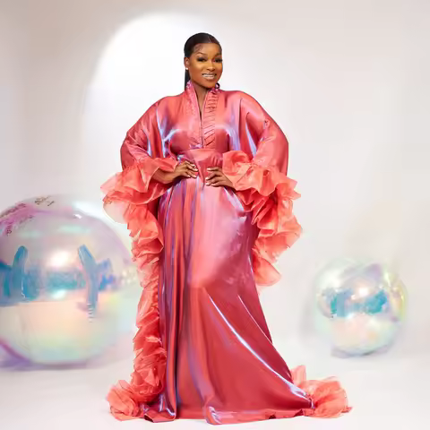 Luxurious Evening Dresses High quality African Dresses Batwing hem Turkey Wedding Dress Dashiki Ankara