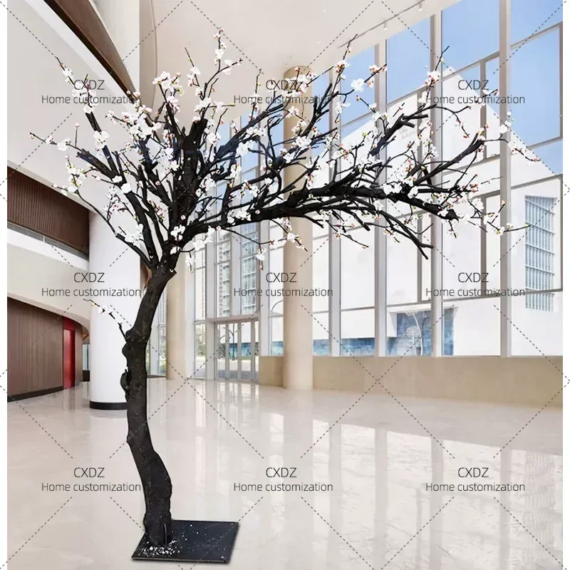 Simulation Plum Blossom Tree Fake Large Plant Indoor Living Room Shopping Mall Decoration Customization Cat Climbing Wishing