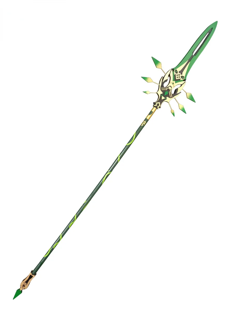Xiao Props Primordial Jade Winged-Spear Game Genshin Impact Cosplay Halloween Carnival Replica Prop Anime Show