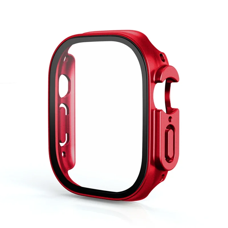 Cover Voor Apple Horloge Ultra 3 49mm PC Bumper + Screen Protector Cover iWatch Ultra 2 49mm HD Gehard Glas + Case Shell Accessoires