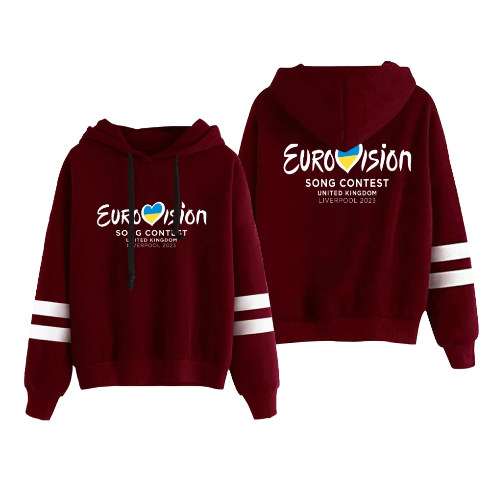 2026 Eurovision Merch Eurovision Song Contes Pocketless Parallel Bars Sleeve Sweatshirt Men Women's Hoodie Fashion Clothes