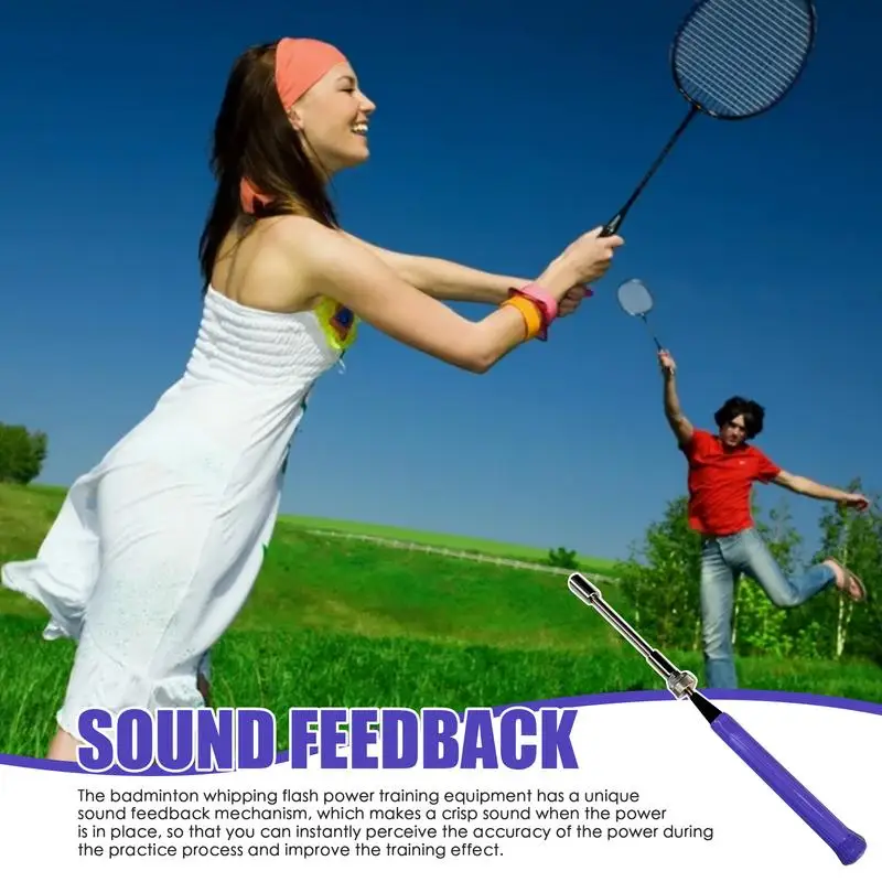 

Badminton Racket Swing Trainer Pole Badminton grip Badminton Trainer Adjustable Weight Force Stick paddle grip for sports lovers