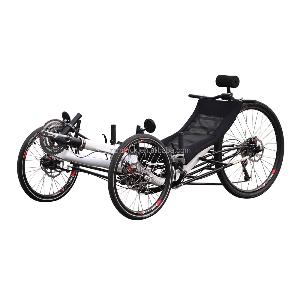 Tricycle couché longue distance pour adultes, vélo d'exercice, suspension de voyage, vente de tricycle, 27 vitesses, livraison gratuite