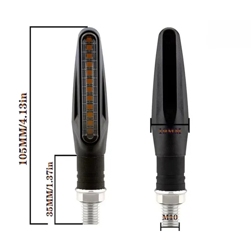 Lyr Per Moto Indicatori Di Direzione A Led Ambra Lampeggiante Luce Lampeggiante Indicatore Di Direzione 12V Moto Indicatore Lampada Accessorie1Pc