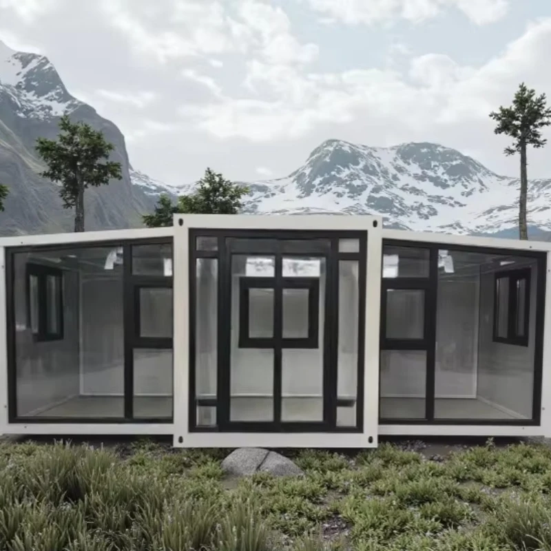 2026 نموذج جديد حاوية قابلة للفصل المنزل الجاهزة للتوسيع منزل صغير حديث 2 غرف نوم فيلا #2