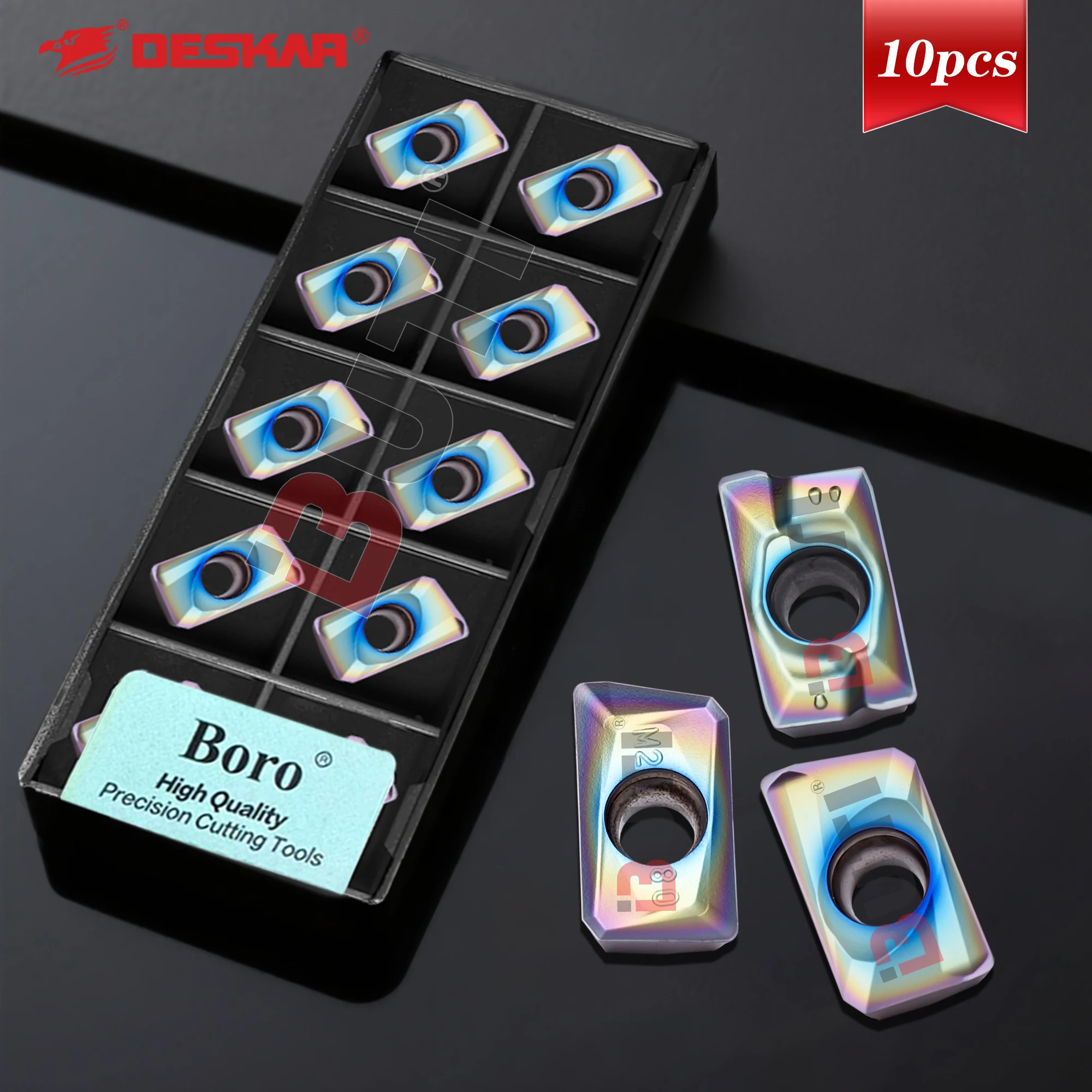 

APMT1135PDER-H2 APMT1604PDER-H2 APMT1605PDER-XM TF618 10PCS DESKAR Quenched Steel Milling Blade Color High Hardness Cutting Tool
