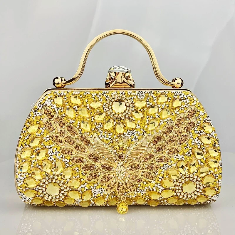 2025 سحابة aped الماس جزءا لا يتجزأ من الذهب المياه الماس حقيبة يد الزفاف عشاء الاسمية المرأة الدكتور حقيبة صغيرة مربع حقيبة بولي Leather الجلود
