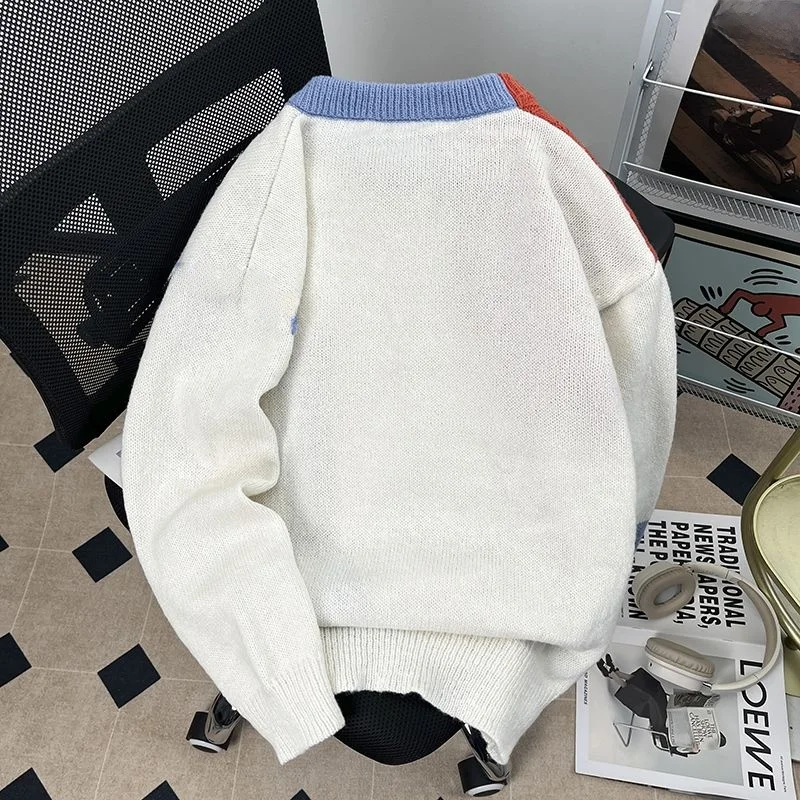 

Men's round Ne Knitwear Casual Loose Fit Warmth Basic Layering irt Polyester Fiber Winter Season Comfortable Knitted Sweater