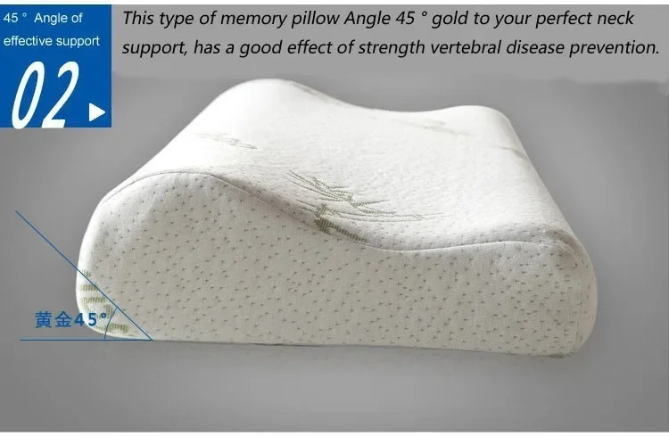 S5323be68624a49038710c7e0e03688f5o Bamboo Memory Foam Orthopedic Pillow for Ultimate Neck Support Comfort