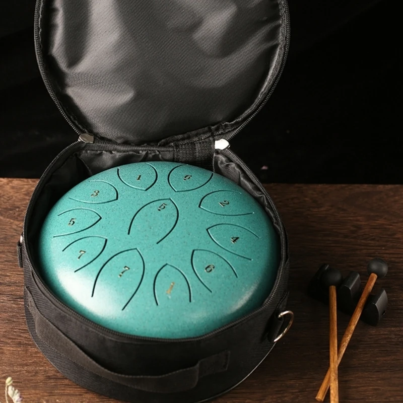 

Steel Tongue Drum with Drumstick 11 Note Percussions Instrument Musical Toy