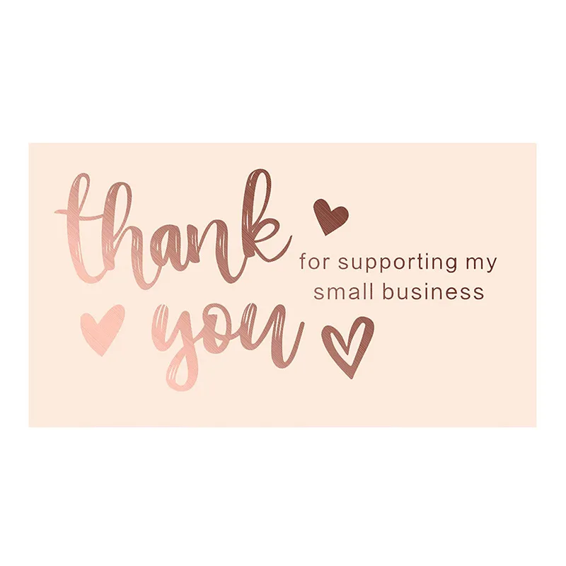 

50pcs Pink Thank You Envelope Postcard Invitation Business Card Greeting Card Appreciation Cardstock Greetings Letter Paper