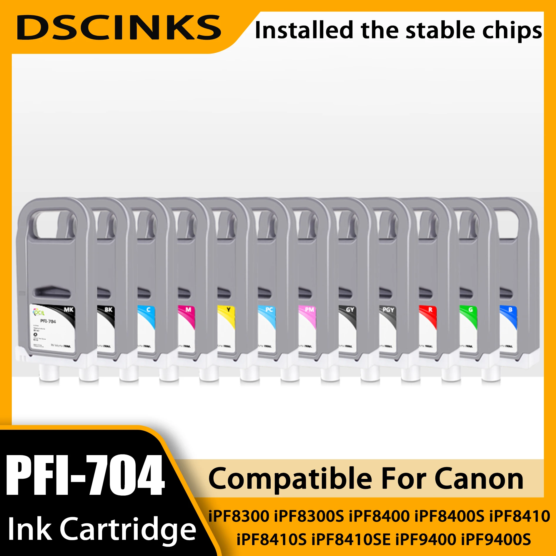 

700 мл картридж PFI-704 для Canon imagePROGRAF iPF8300 iPF8300S iPF8400 iPF8400S iPF8410 iPF8410S iPF8410SE iPF9400 iPF9400S