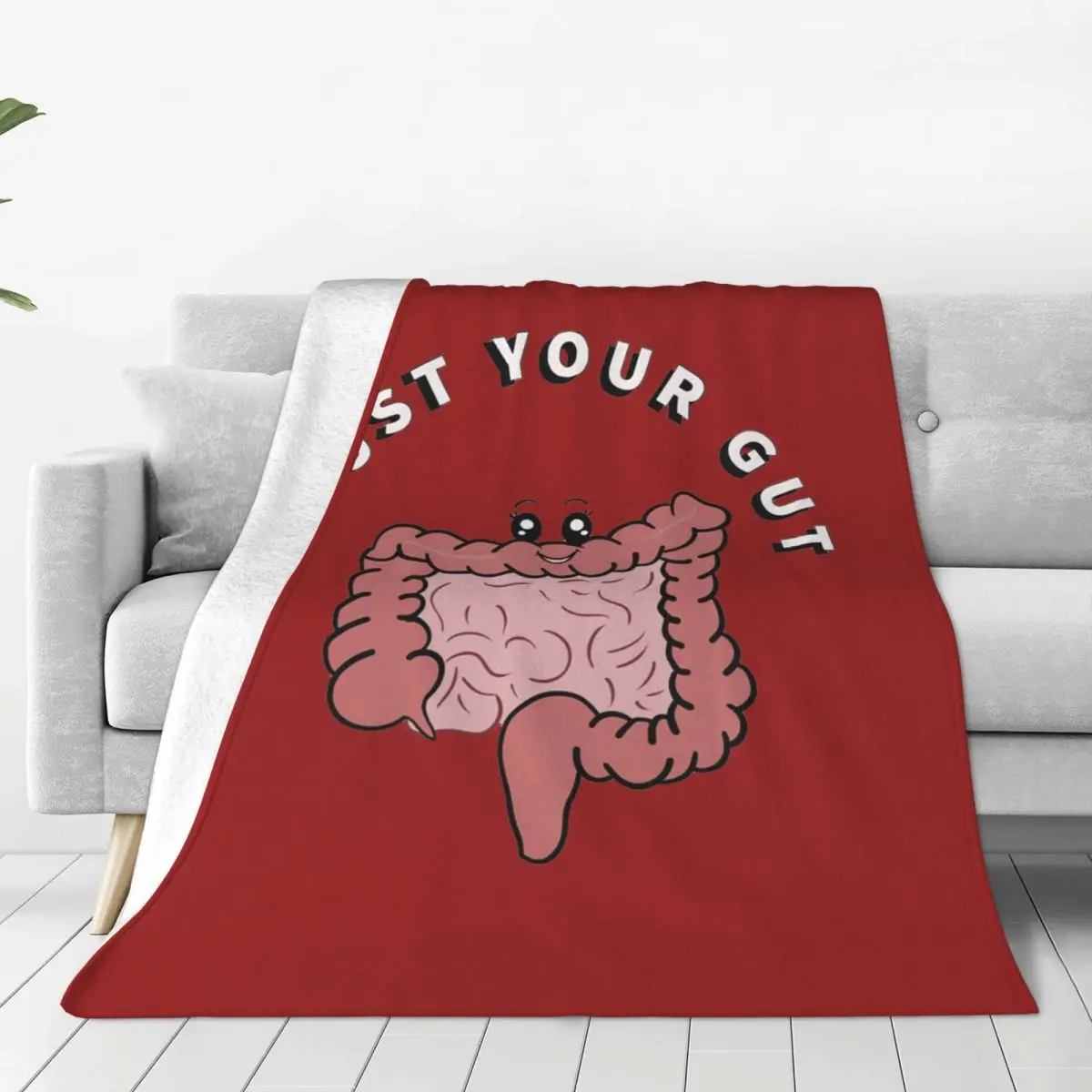 

Trust Your Gut Gastroenterologist Doctor Blanket Soft Warm Flannel Throw Blanket Cover for Bed Picnic Travel Home Sofa