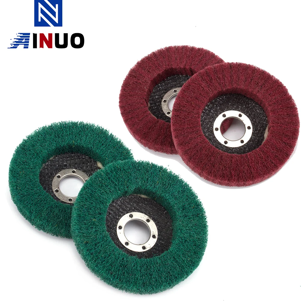 

115mm Nylon Fiber Flap Disc Polishing Grinding Wheel Disc Non-Woven Grinding Wheel 180/320 Grit For Wood Metal Buffing