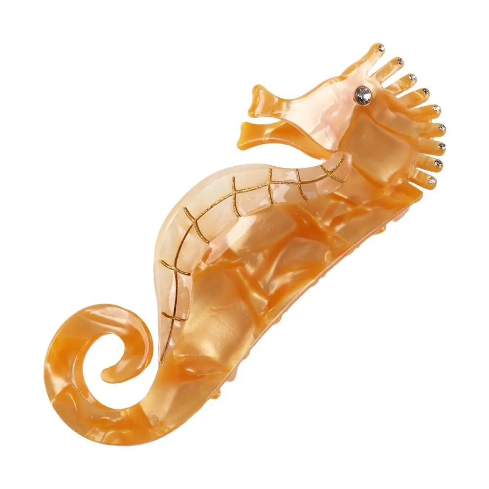 Hairgrips Ponytail Holder Gifts For Girls Animals Large Hairpins Women Hair Clips Crystal Acetate Shark Clip Seahorse Hair Claw